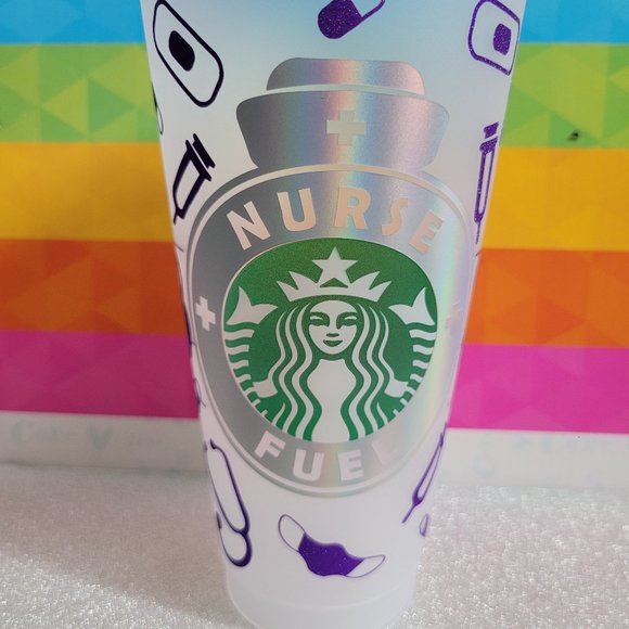 New 24oz Starbucks Reusable Venti Cold Cups, "Nurs